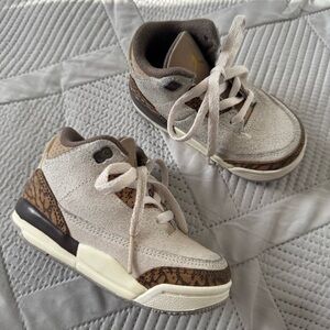 Toddler's Jordan 3 Retro "Palomino" Lt Orewood Brown/Gold Size 6